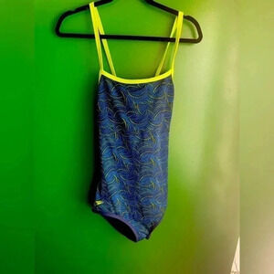 Speedo Reversible One‎ Piece Swim Suit Size S Small EUC!